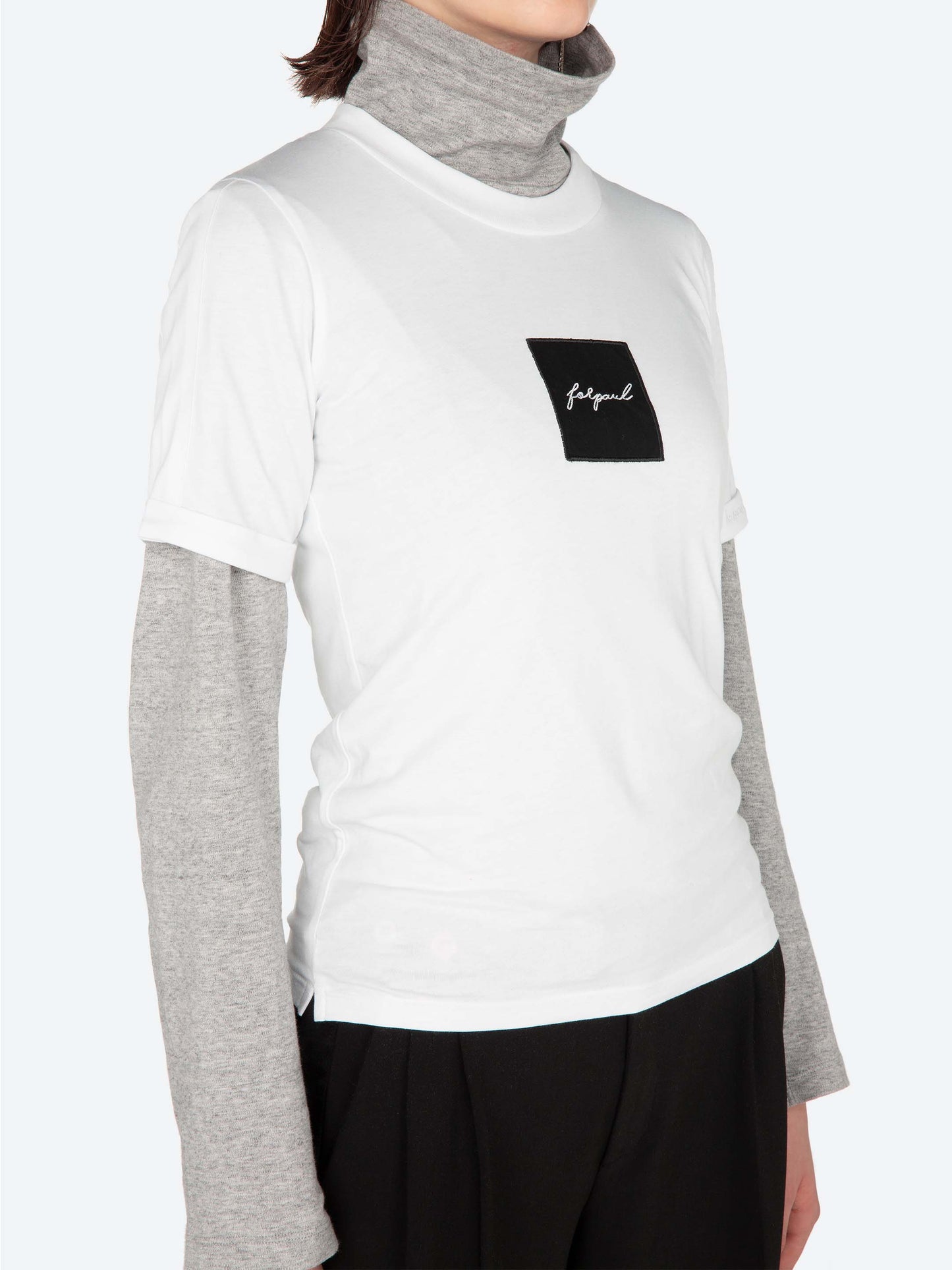 Script Tee - White