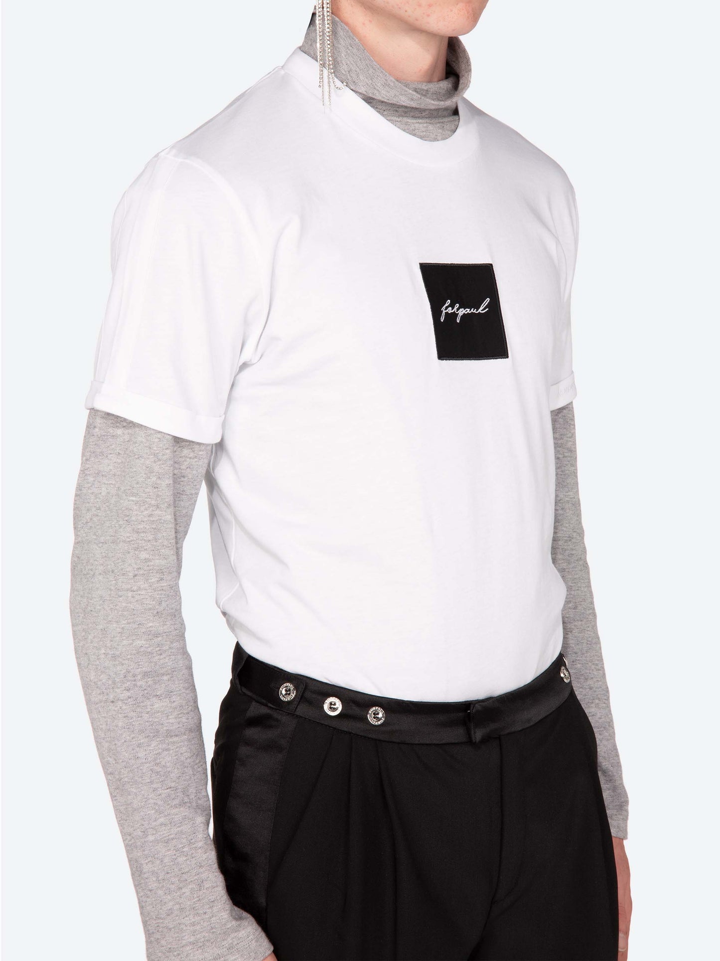 Script Tee - White