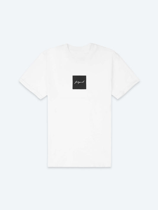 Script Tee - White