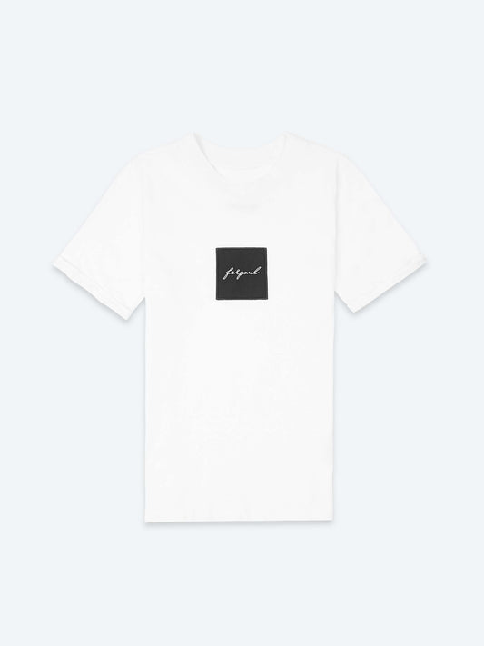 Script Tee - White